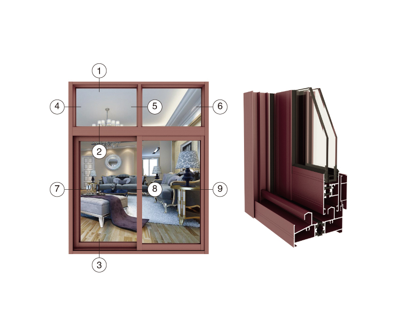 GR80B断桥隔热推拉窗系列