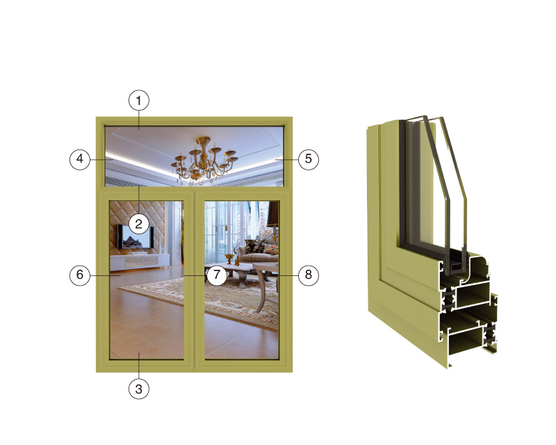 D50断桥隔热平开窗系列