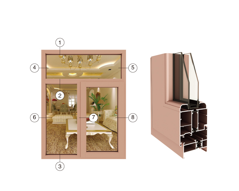 65E断桥隔热平开窗系列