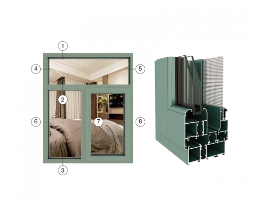 JXF98窗纱一体系列